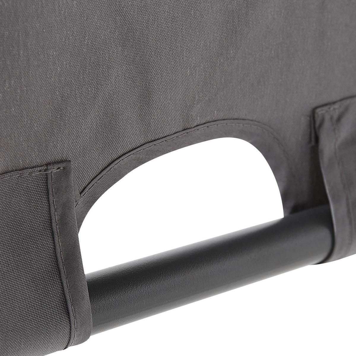 PERGOLA mit LED-Beleuchtung Stahl dunkelgrau 310/310 cm Parga - Schwarz/Grau, Metall (310/215/310cm) - Beliani