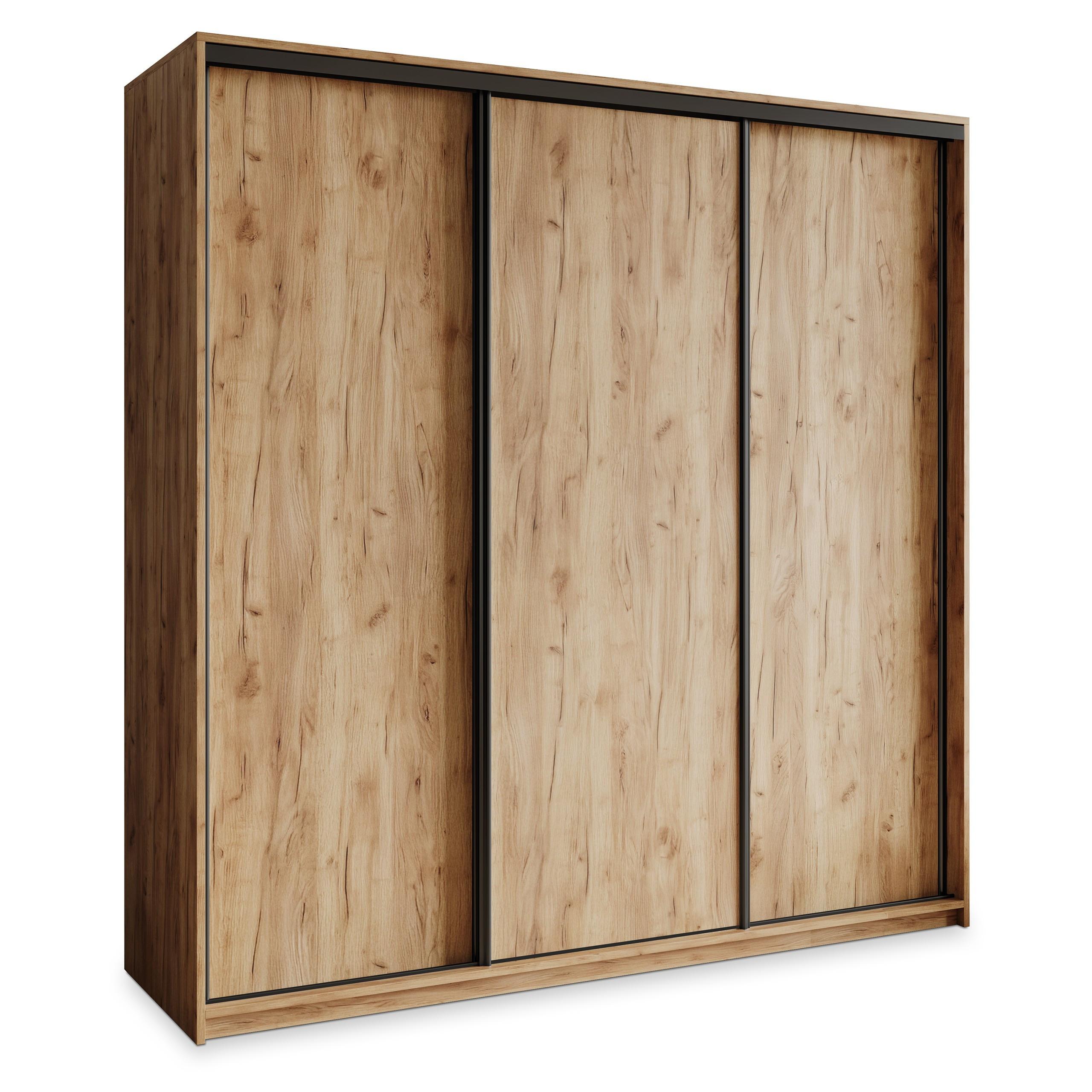 SCHWEBETÜRENSCHRANK NISSE 200/205/60 cm 3-türig Orange - Orange, Holzwerkstoff (200/205/60cm) - MASSENO