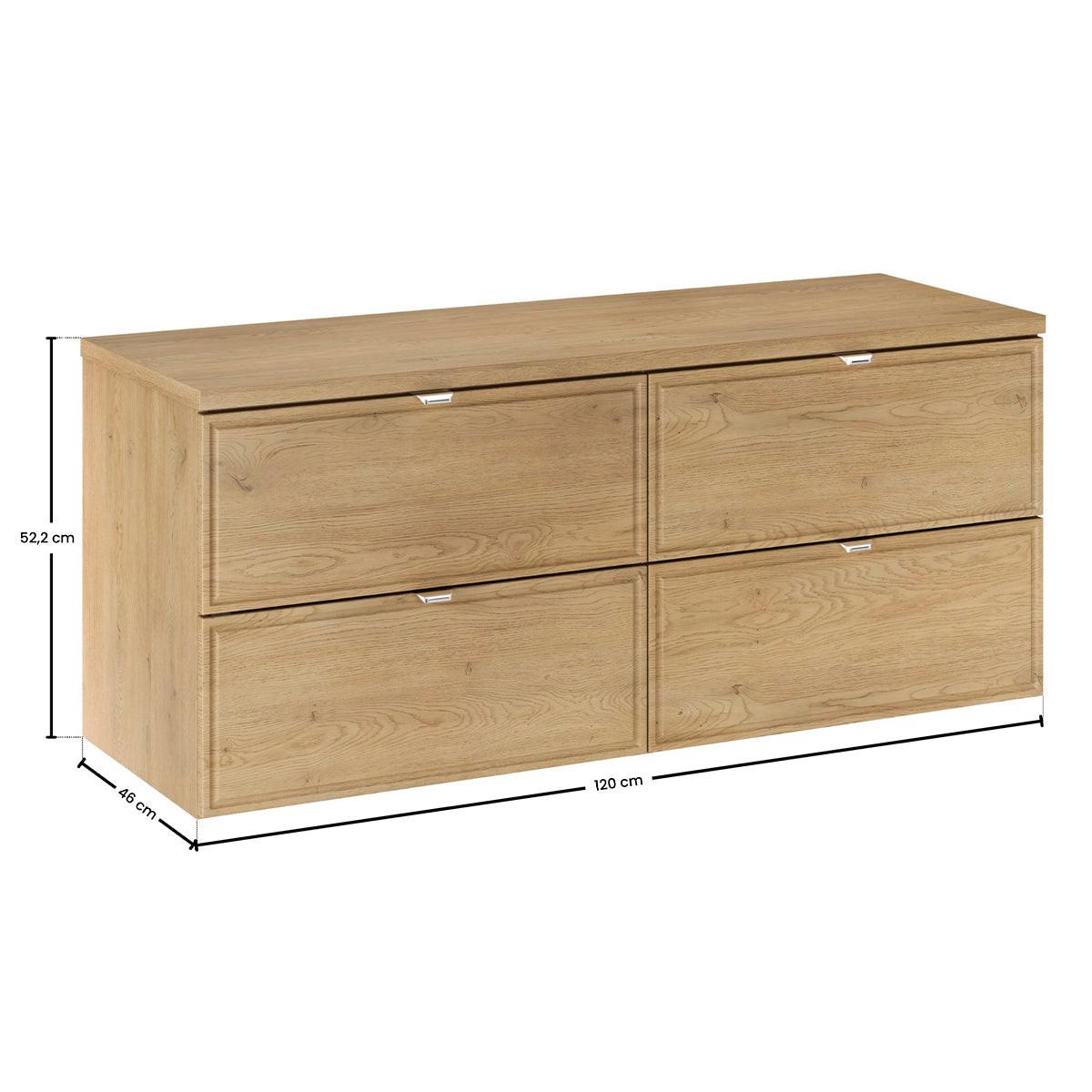 WASCHTISCHUNTERSCHRANK 120cm Elias Holz - Braun, Holzwerkstoff (120/52.2/46cm) - Petits-meubles
