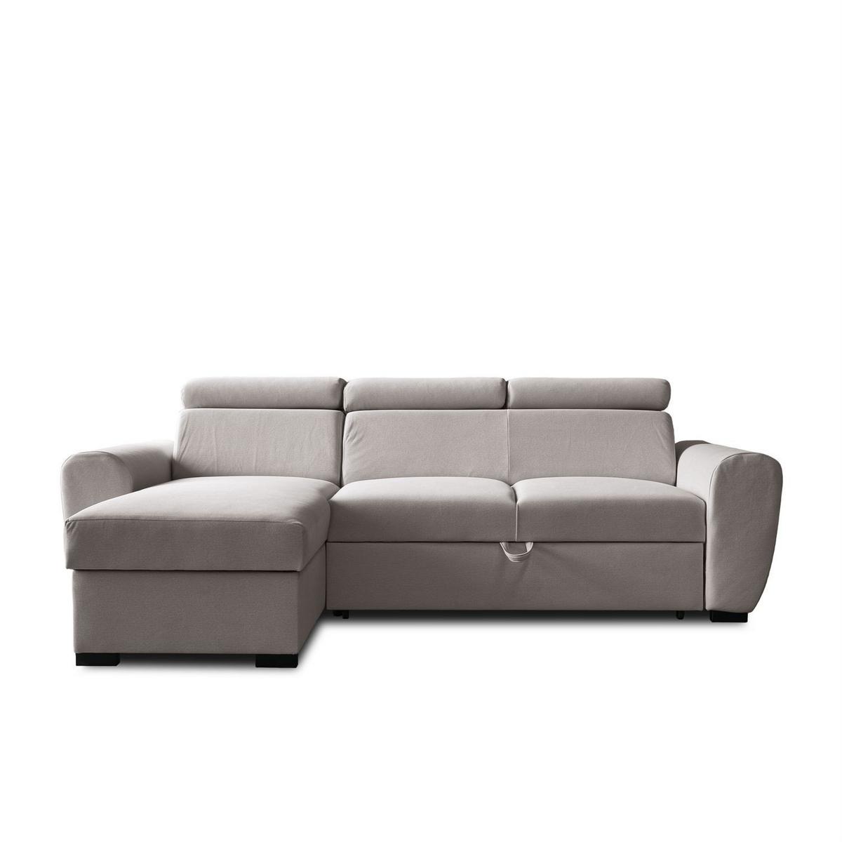 ECKSOFA FALCO mit Schlaffunktion Elli 26 - Grau, Textil (253/174cm) - Lookway