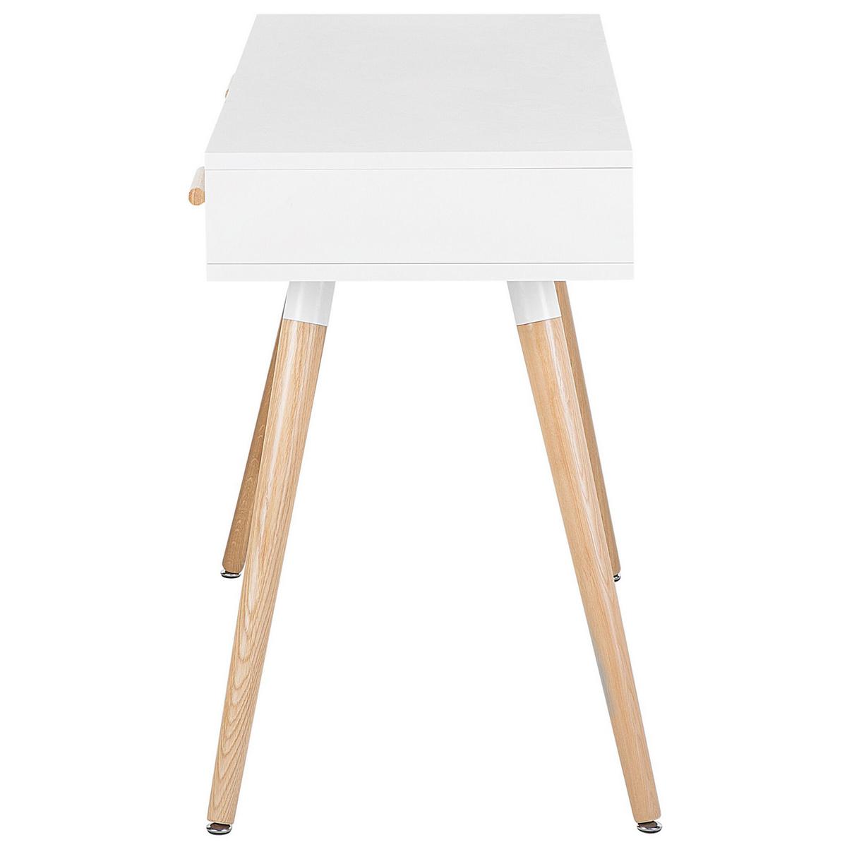 SCHREIBTISCH weiß/grau 120/45/75 cm Frisco - Schwarz/Weiß, Holzwerkstoff (45/120/75cm) - Beliani