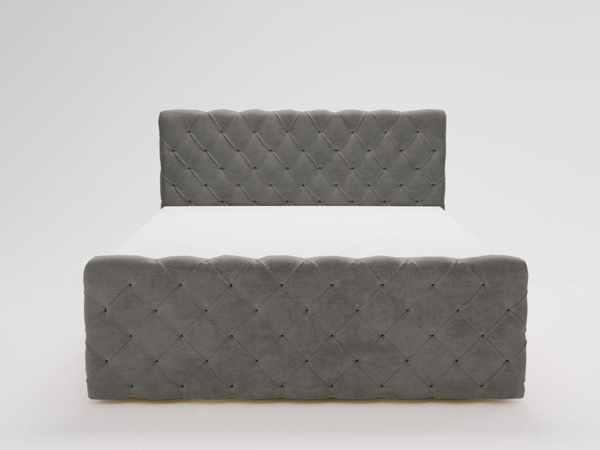 BOXBETT Lunaris 180x200 Dunkelgrau - Dunkelgrau, Holz/Textil (180/200cm) - Graingold