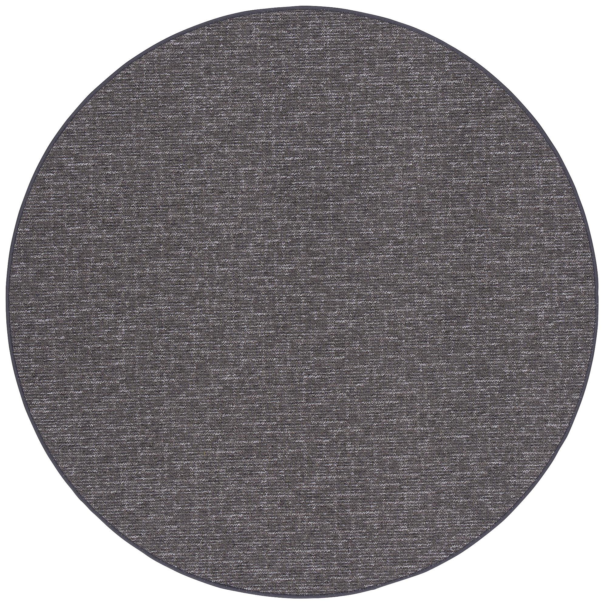 SCHLINGEN DESIGNER TEPPICH NIVA RUND - Anthrazit, Textil (200/200cm) - Snapstyle