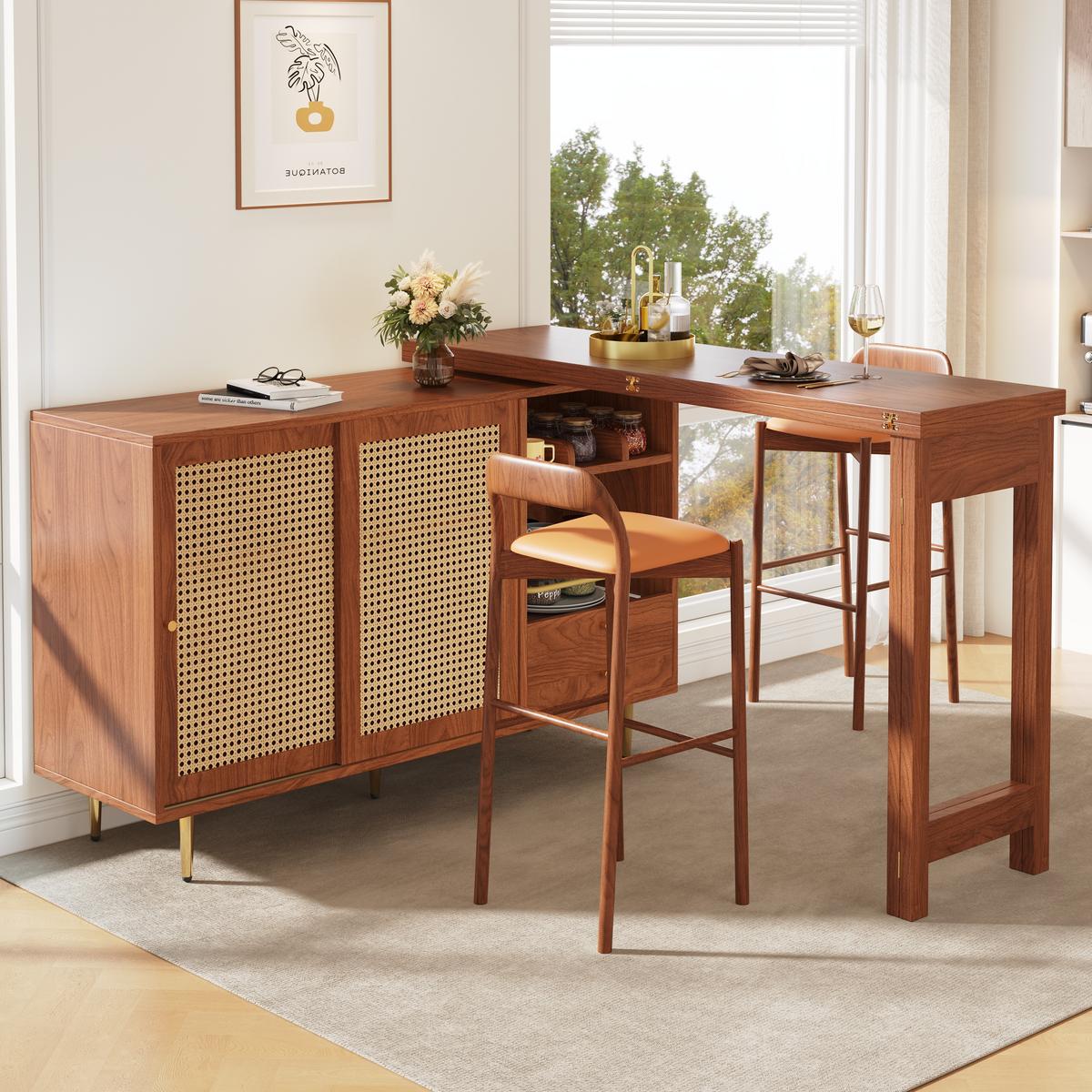 BARTISCH Braun 107/40/71,4 cm - Braun, Holzwerkstoff (187/40/76cm) - Urban Meuble