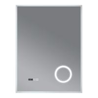 BADEZIMMERSPIEGEL Lizzano - Weiß, Glas/Metall (60/80/3cm) - pro.tec