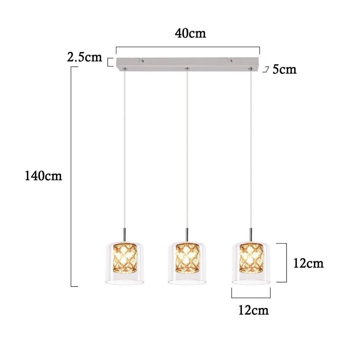 PENDELLEUCHTE Marino 40/5/140 cm - Silberfarben, Metall (5/40/140cm) - Nettlife
