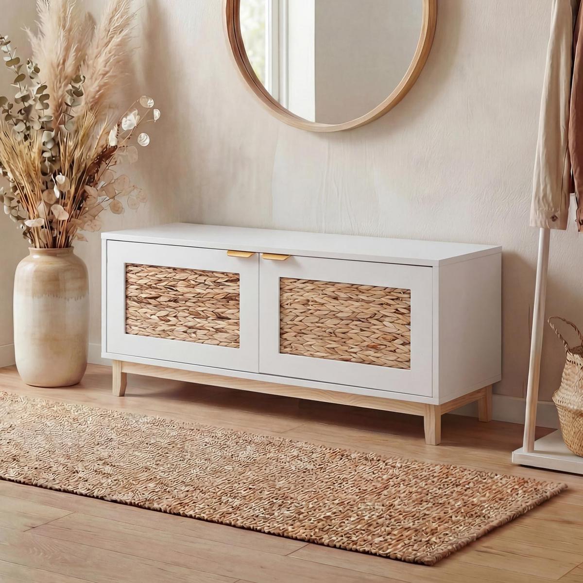 SITZBANK Weiß - Weiß, Holz (100/45/42cm) - MCW