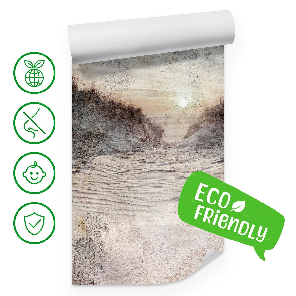 FOTOTAPETE Abstrakter Strand Beton Abstraktion 150x105 - Beige/Braun, Papier (150/105cm) - Muralo