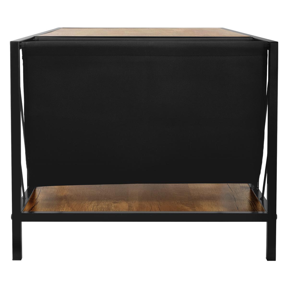 COUCHTISCH 100x54x45 cm Braun-Eiche aus Holz mit Metallgestell - Braun, Metall (54/100/45cm) - ML-DESIGN