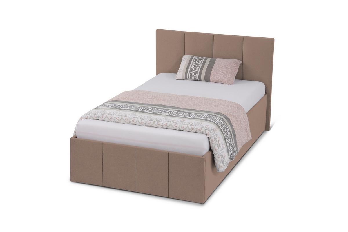 POLSTERBETT Dalas Sahara 100 x 200 x 40 cm Bettkasten Mit hochwertiger Matratze H3 (bis 120 kg) und Lattenrost - Sahara, Holz (100/200cm) - Halmon Schlafkomfort Betten 
