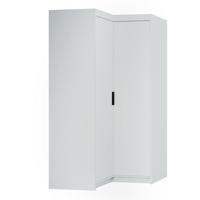 DREHTÜRENSCHRANK ELENORA 97,8/190,5/97,8cm 2-türig Weiß - Weiß, Holzwerkstoff (97.8/190.5/97.8cm) - MASSENO