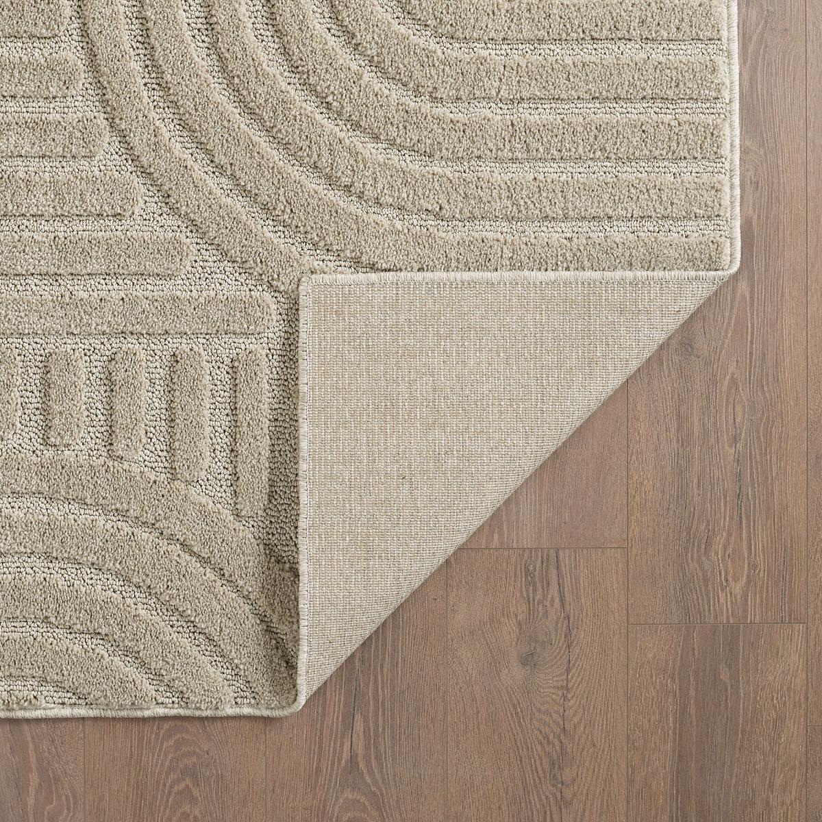 HOCHFLORTEPPICH RIGI, im Skandi-Boho-Stil, Beige, 120 x 170 cm - Beige, Textil (170/120cm) - KADIMA DESIGN