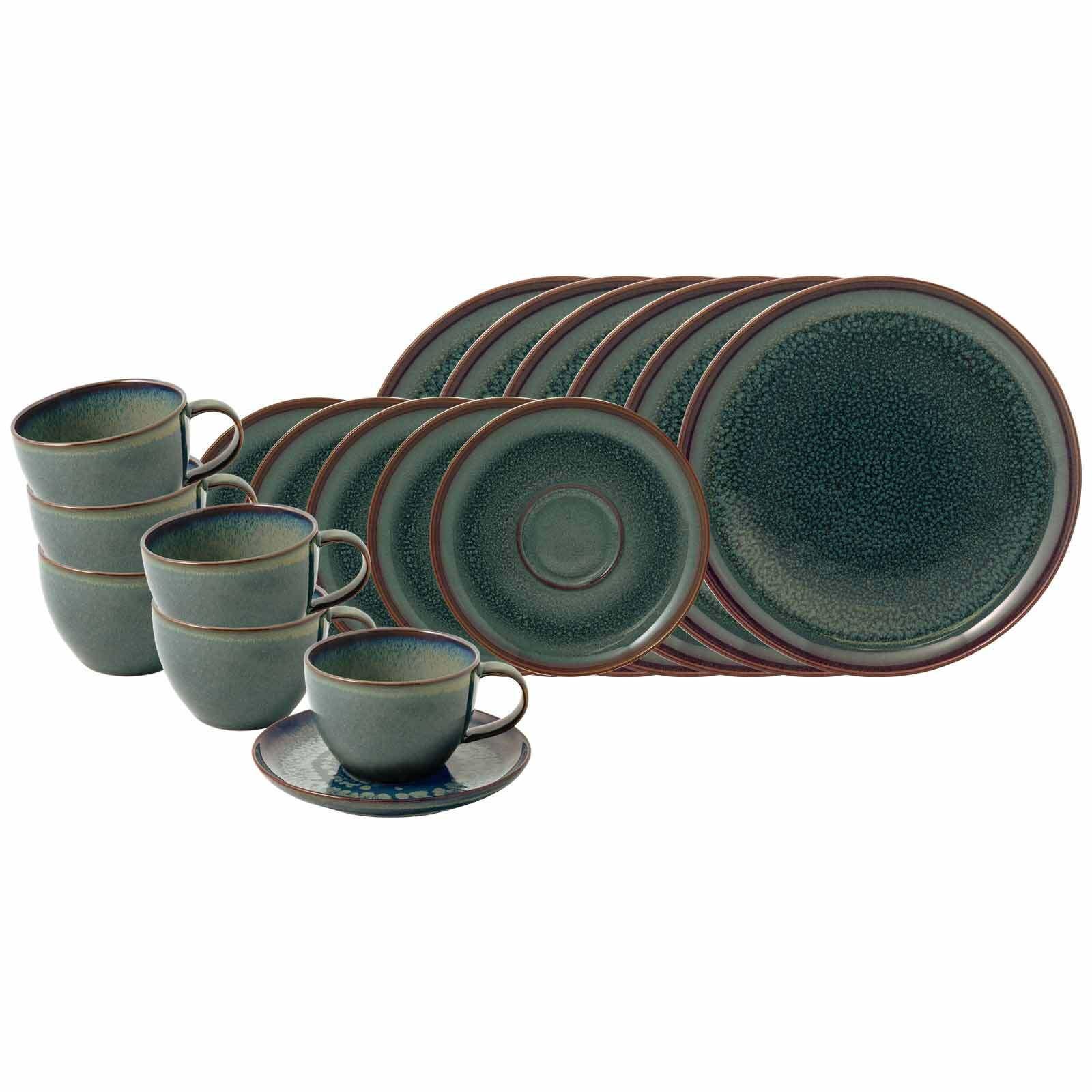 KAFFEESERVICE Crafted Breeze 18-tlg. - Grün, Keramik (2/2/2cm) - like.Villeroy & Boch