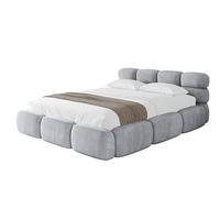 POLSTERBETT mit Bettkasten und Lattenrost, Boxbett ohne Matratze - NOMA 120x200 Hellgrau - Hellgrau, Holzwerkstoff/Textil (120/200cm) - ALTDECOR