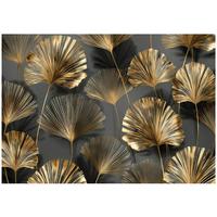 FOTOTAPETE Blätter Abstrakt Golden 250x175 cm - Multicolor, Papier (250/175cm) - Wallarena