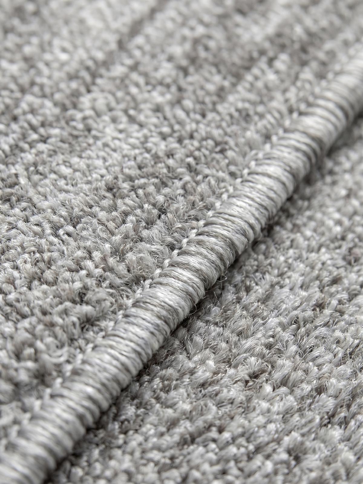 KURZFLORTEPPICH AMMER, einfarbig, Hellgrau, 80 x 250 cm - Grau, Textil (250/80cm) - KADIMA DESIGN