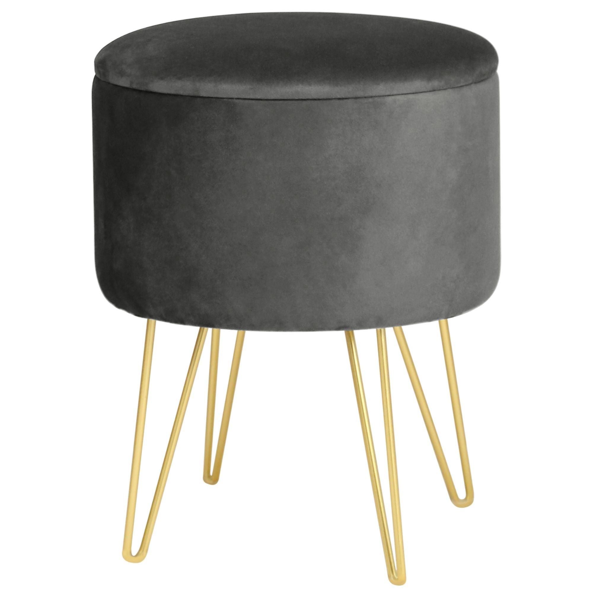 POLSTERHOCKER Grau 35/45/35 - Grau, Textil (35/45/35cm) - RAUMHIRSCH FURNITURE