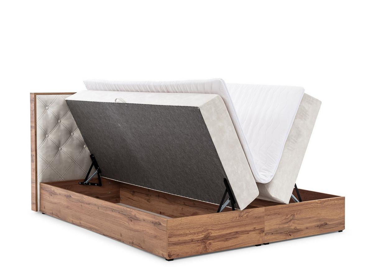 BOXBETT Maximo In Torre - Honig, Holzwerkstoff/Textil (120/200cm) - Fun Möbel