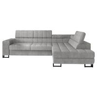 ECKSOFA Laris, Seite: Rechts - Alufarben/Schwarz, Holz/Textil (271/203cm) - MIRJAN24