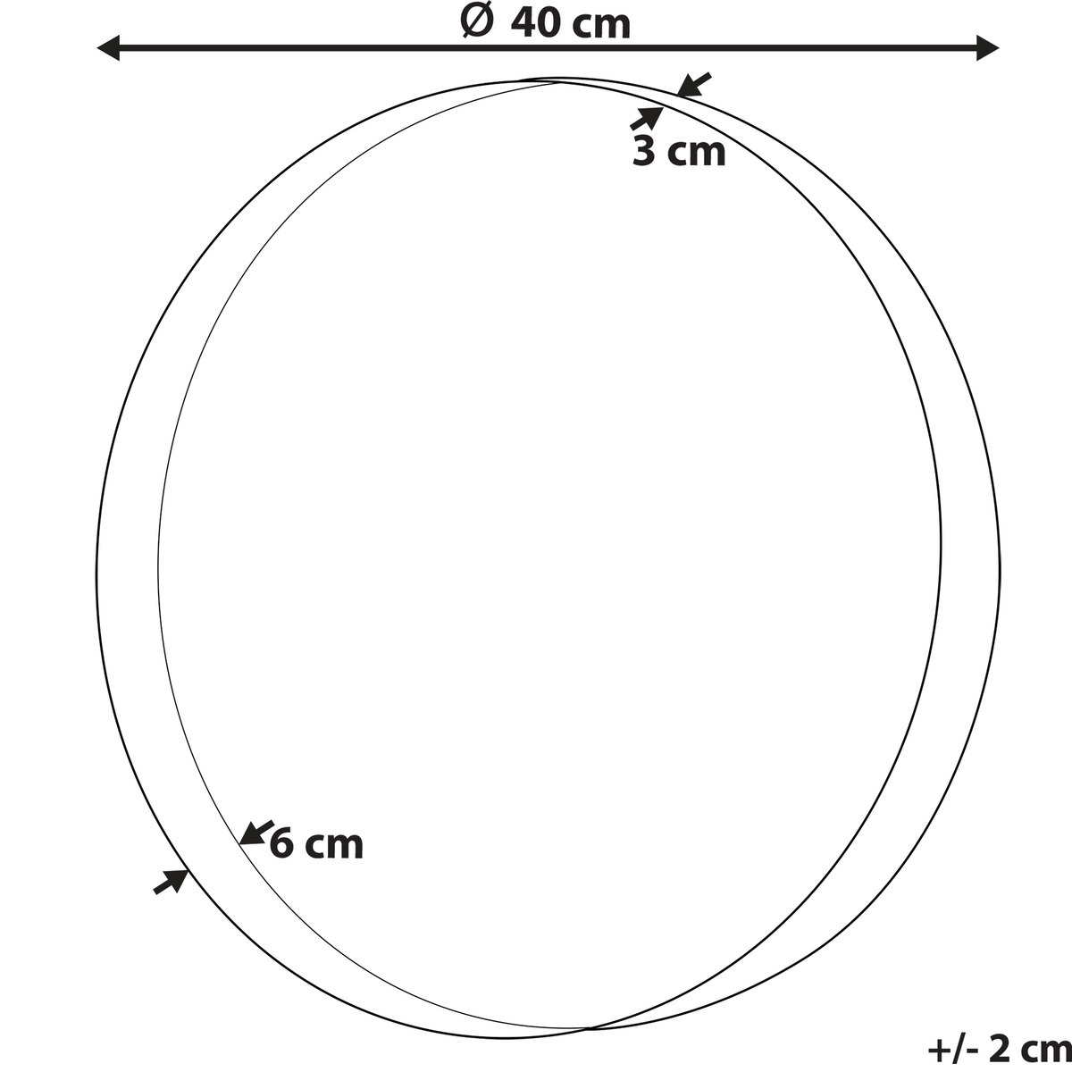 WANDSPIEGEL kupfer 40 cm Piney - Kupferfarben, Metall (40/40/6cm) - Beliani