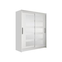 SCHWEBETÜRENSCHRANK Westa V - Silberfarben/Weiß, Holzwerkstoff/Metall (150/200/58cm) - MIRJAN24