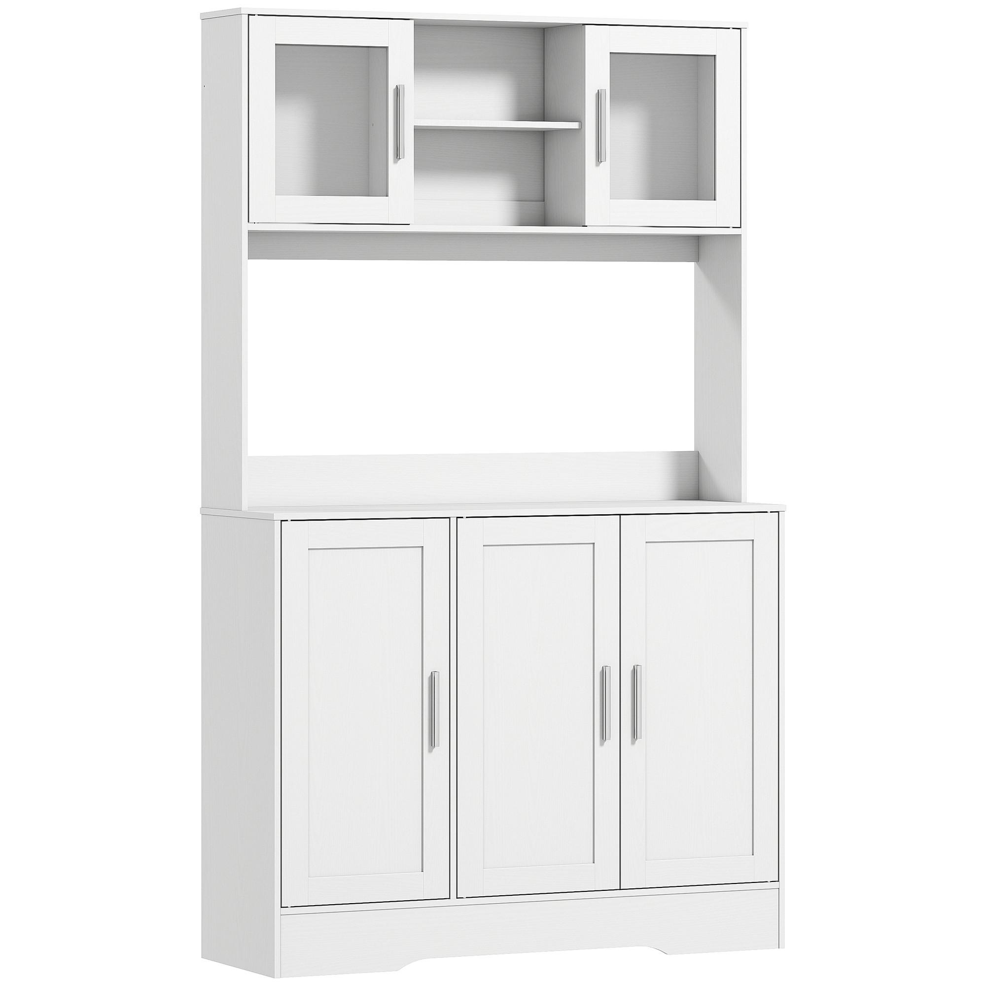 KÜCHENSCHRANK Spanplatte MDF Weiß - Weiß, Holz (35/180/108cm) - HOMCOM