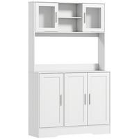 KÜCHENSCHRANK Spanplatte MDF Weiß - Weiß, Holz (35/180/108cm) - HOMCOM