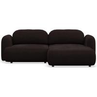 ECKSOFA Tvoya braunes Chenille - Schwarz/Braun, Kunststoff/Textil (175/267cm) - Selsey