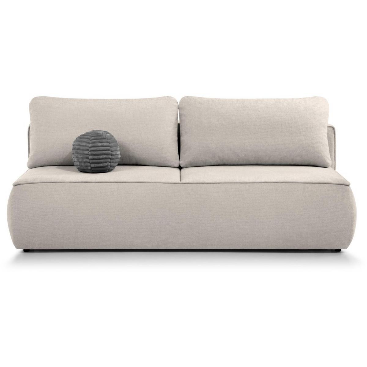 SCHLAFSOFA Darling 2-Sitzer, mit Bettkasten, Cappuccino - Cappuccino, Textil (210/92/100cm) - Beautysofa