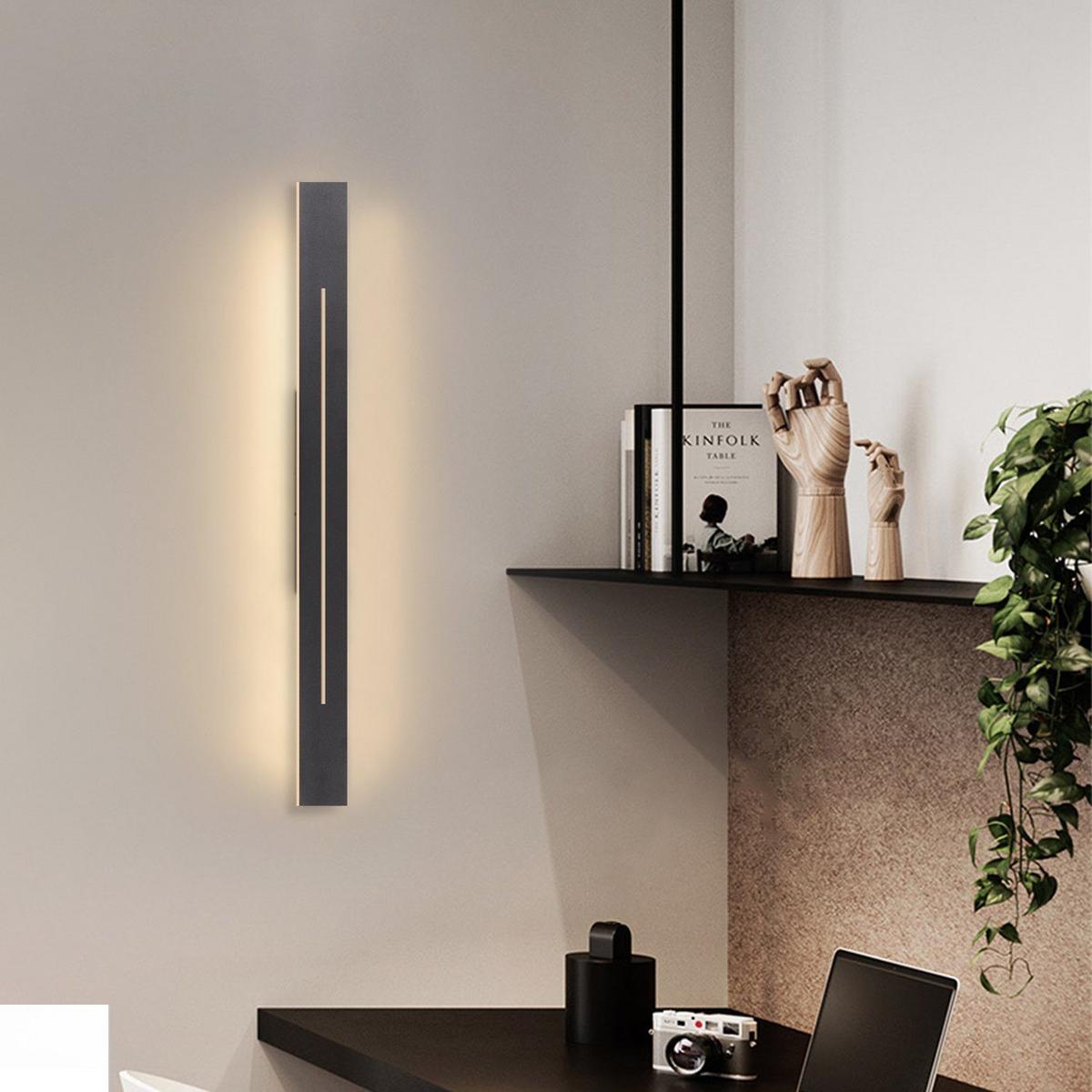 LED-WANDLEUCHTE Luminaire 60/5/4 cm - Schwarz, Metall (5/4/60cm) - ZMH