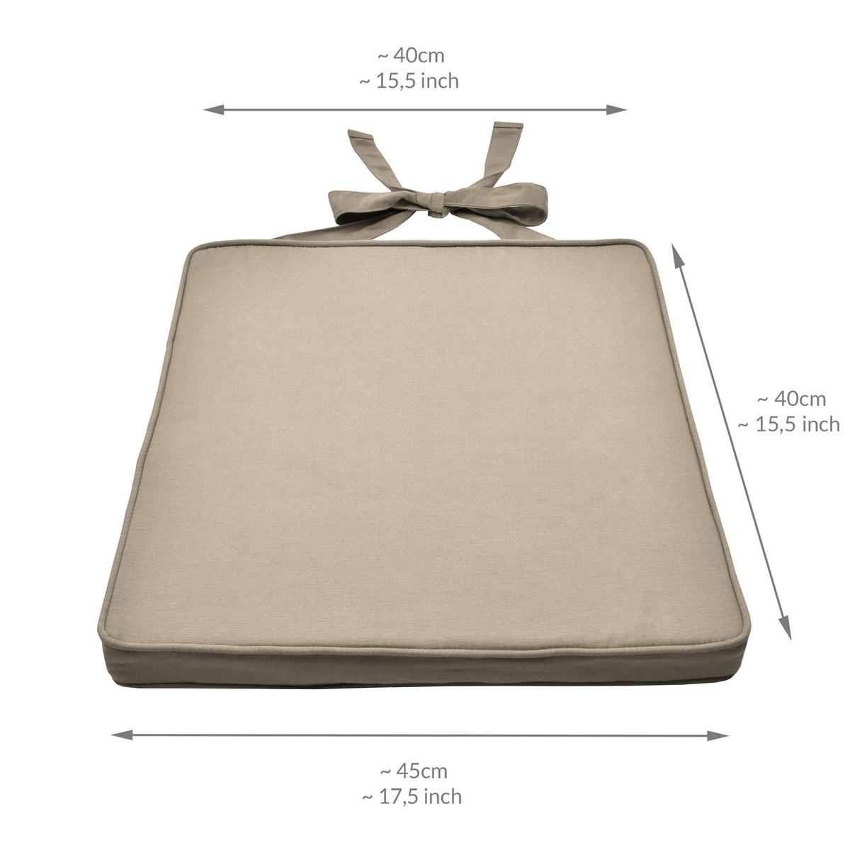 STUHLKISSEN Loft SK 45x40x5cm Natur (4tlg) - Naturfarben, Textil (40/45cm) - Beautissu 