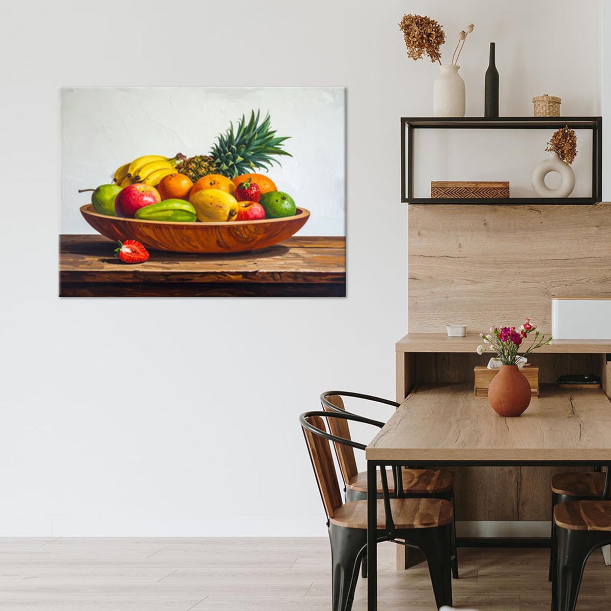 LEINWANDBILD Essen & Trinken 60x40cm - Multicolor, Textil (60/40cm) - Feeby