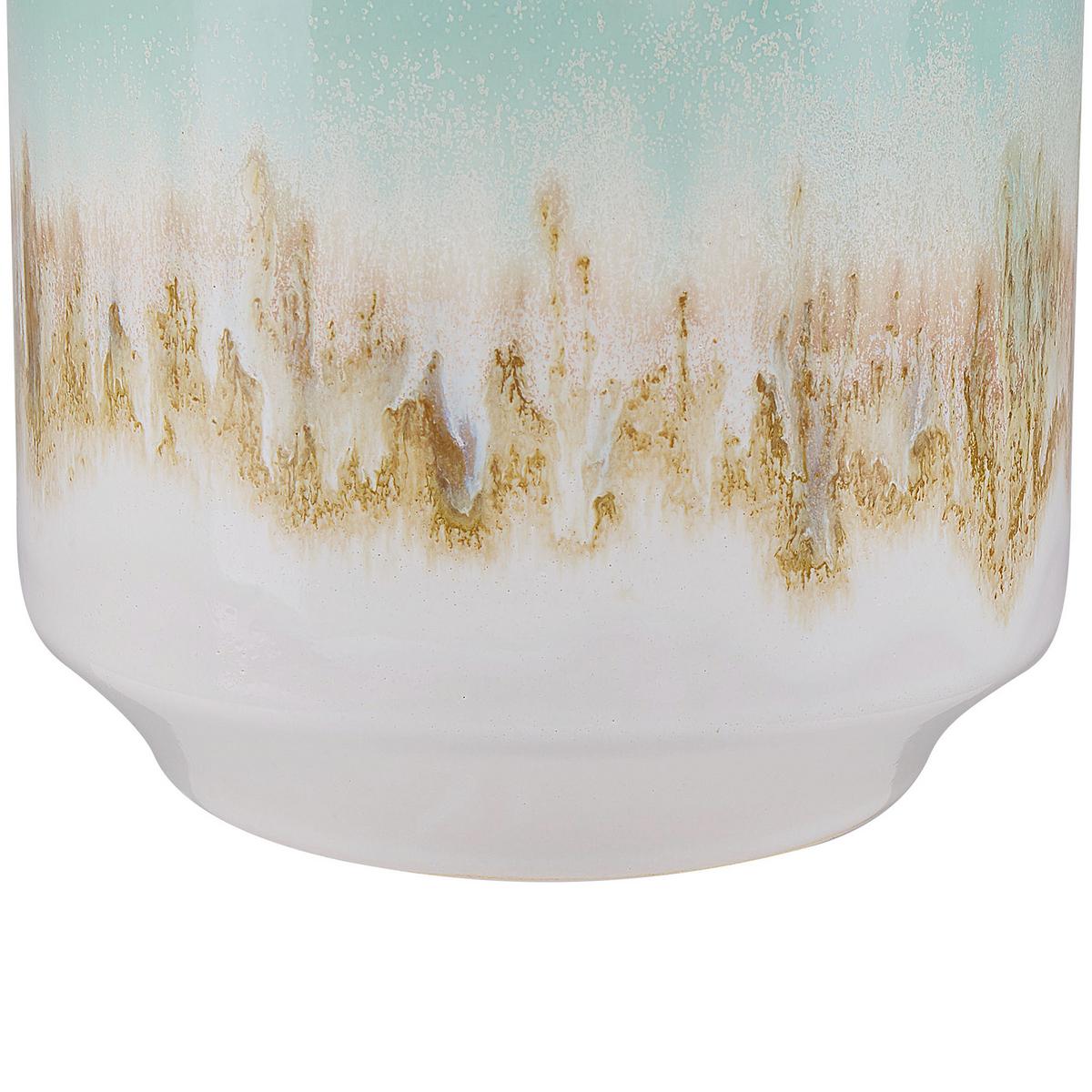 BLUMENVASE Steinzeug bunt Cyme - Multicolor, Stein (15cm) - Beliani