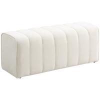 HOCKERBANK Cremeweiß - Creme, Textil (40/44/110cm) - HOMCOM