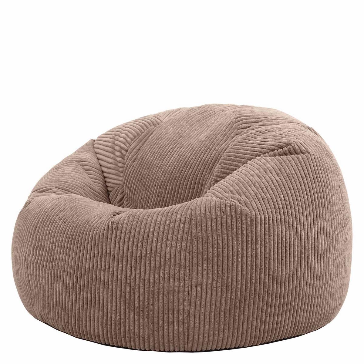 SITZSACK Klassisch Sessel aus Cord 2-tlg. - Mokka, Textil (85/50/85cm) - icon