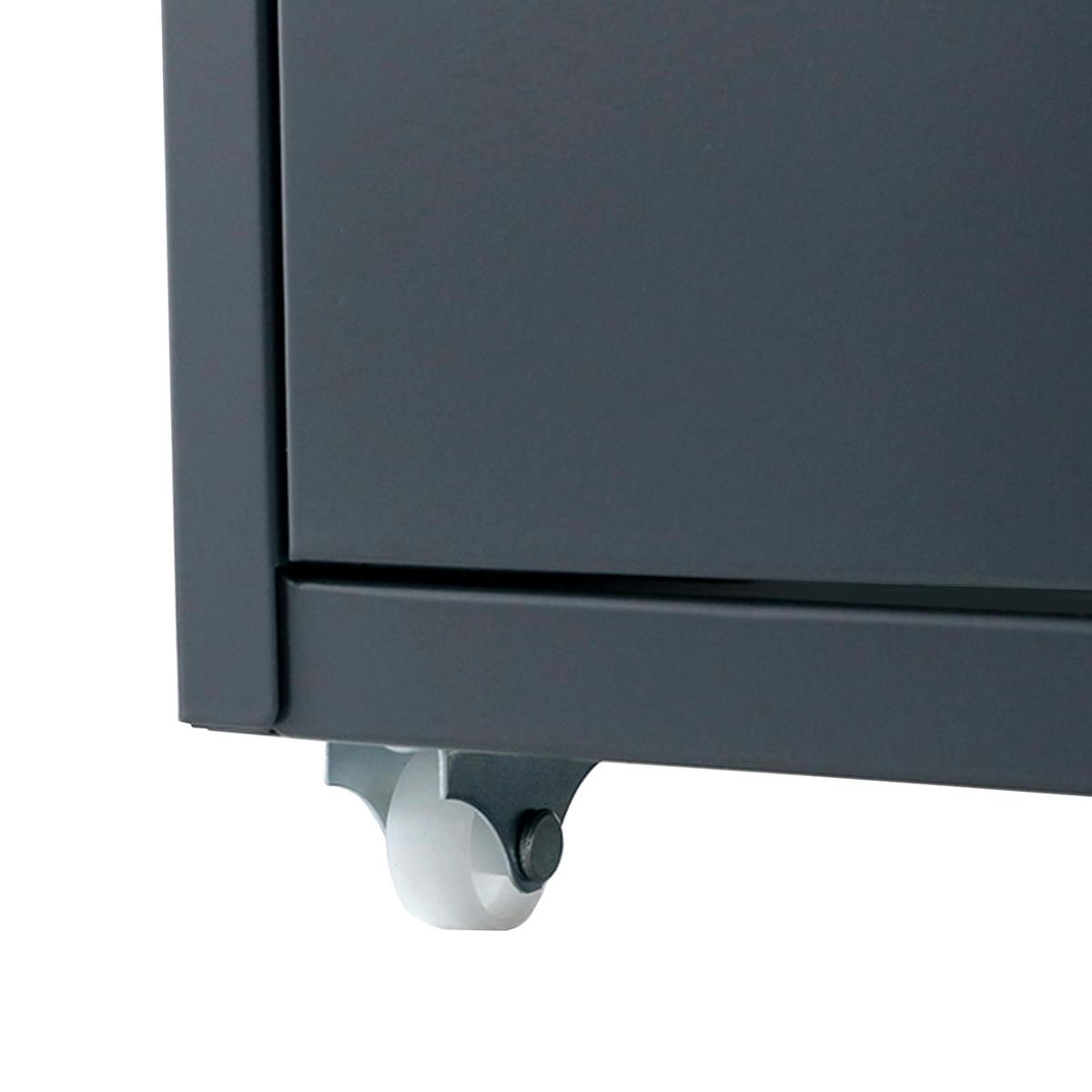 ROLLCONTAINER Kökar - Grau, Metall (28/48/41cm) - [en.casa]
