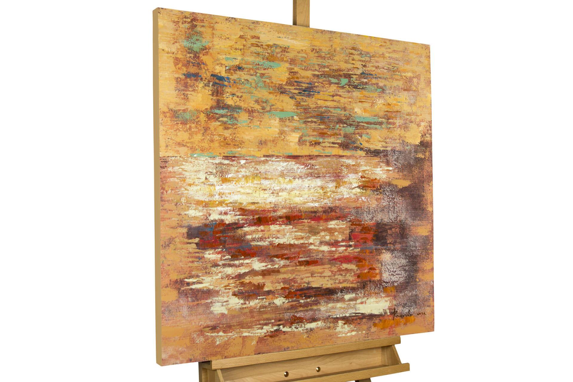 ÖLGEMÄLDE 80/80 cm - Braun, Holz/Textil (80/80cm) - KUNSTLOFT