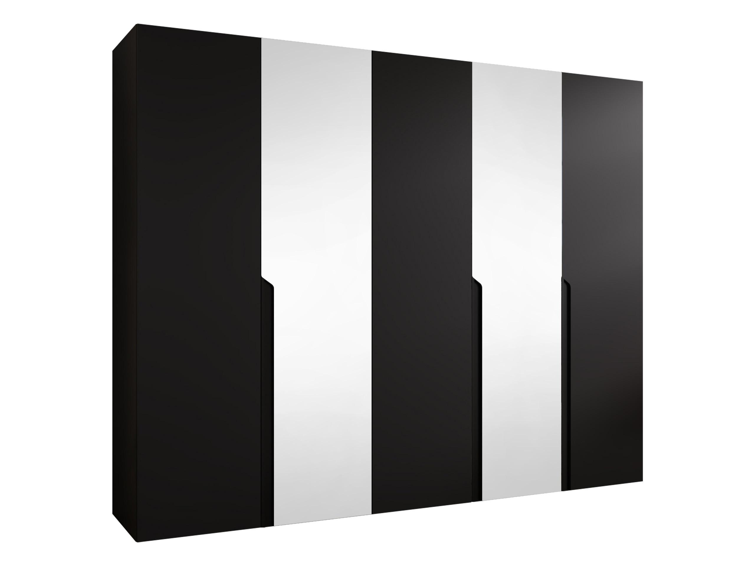 DREHTÜRENSCHRANK Mila II 250 - Schwarz, Holzwerkstoff/Kunststoff (250/202/52cm) - MIRJAN24