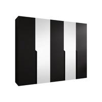DREHTÜRENSCHRANK Mila II 250 - Schwarz, Holzwerkstoff/Kunststoff (250/202/52cm) - MIRJAN24
