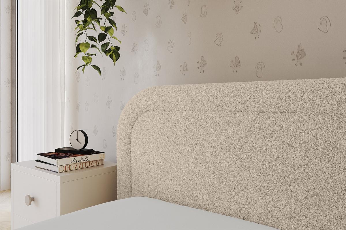 EINZELLBETT Jugendbett mit Bettkasten, Rechts - JOVY 80x200 Dunkelbeige - Taupe, Holzwerkstoff/Textil (80/200cm) - ALTDECOR