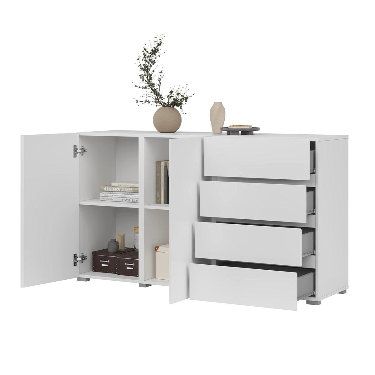SIDEBOARD Maxis Weiß - Weiß, Holzwerkstoff (138/78/40cm) - Petits-meubles