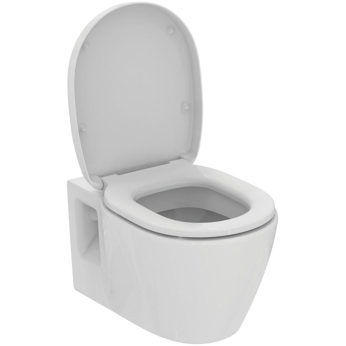 WC-SET MIT ABSENKAUTOMATIK Connect weiß 54,5 x 36,5 x 34 cm - Weiß, Keramik (36.5/34/54.5cm) - Ideal Standard