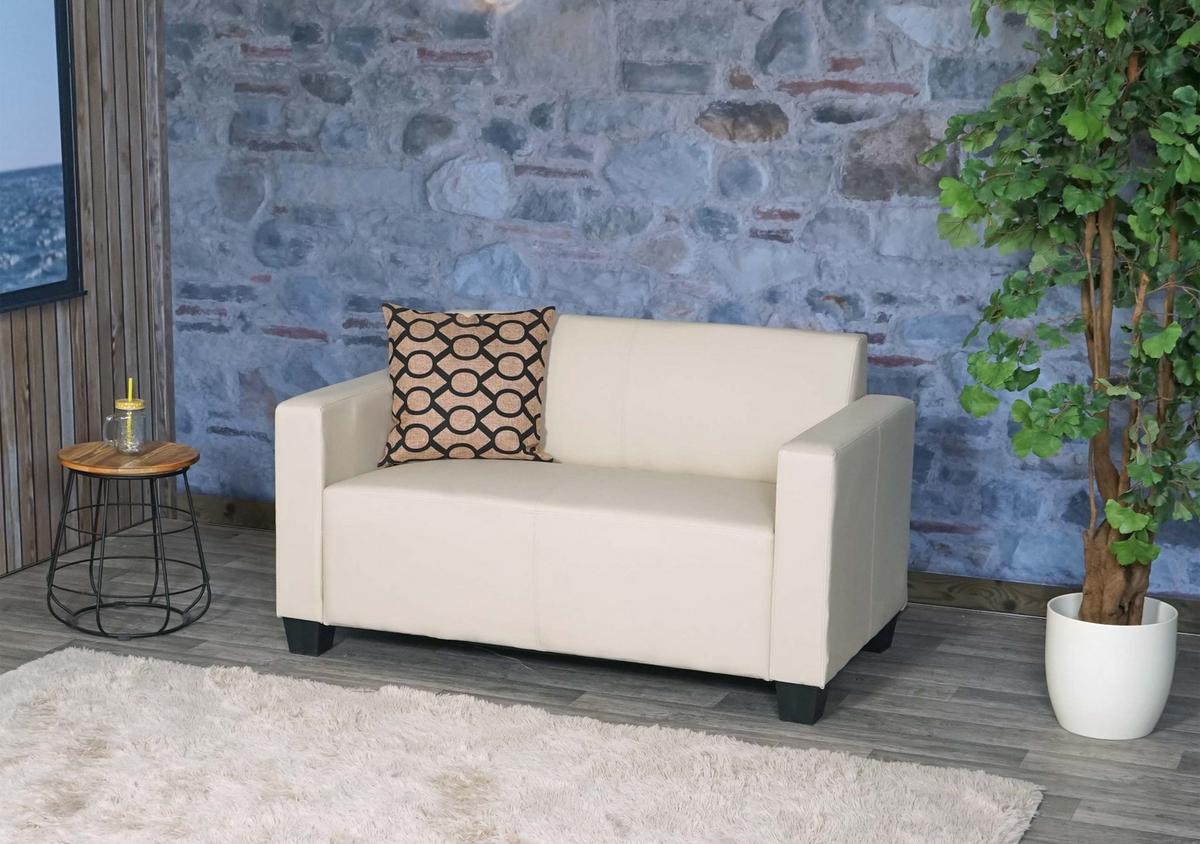 2-SITZER-SOFA Cremeweiß - Creme/Weiß, Textil (136/76/72cm) - MCW