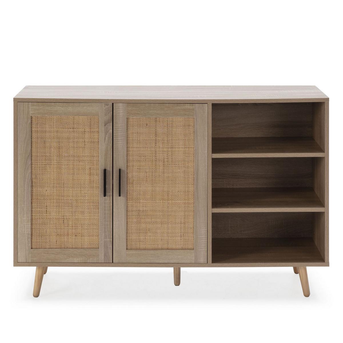 SIDEBOARD Dalia 2 Türen 3 Fächern Eichenfarbe - Honigeiche, Holzwerkstoff (120/76/38cm)