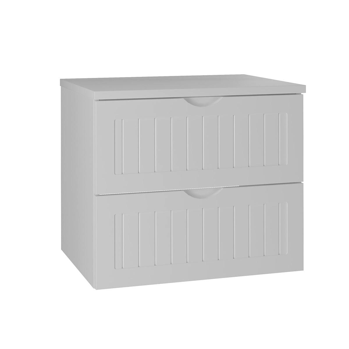 WASCHTISCHUNTERSCHRANK 60.6cm Soline Weiß - Weiß, Holzwerkstoff (60.6/52.2/46.5cm) - Petits-meubles