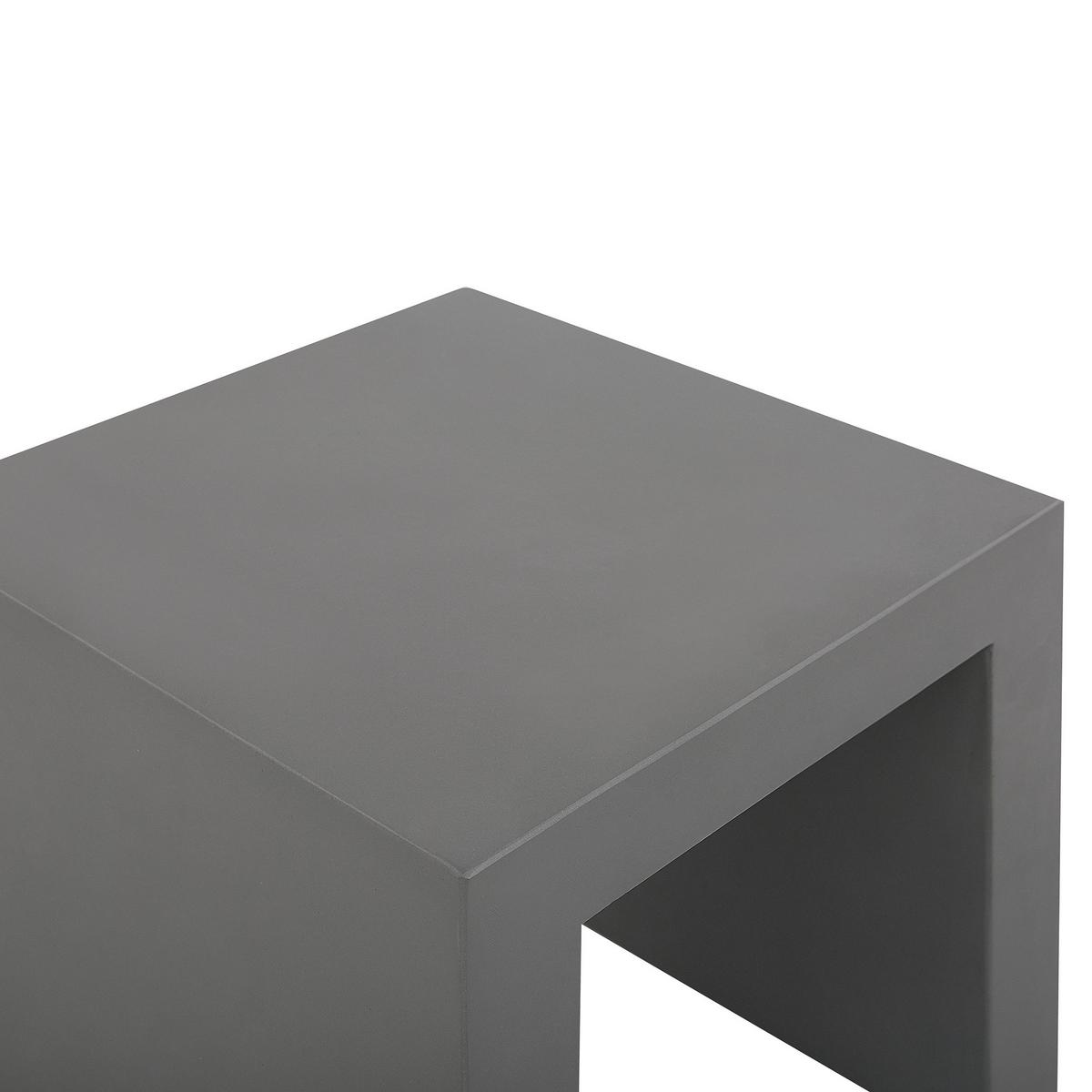 GARTENSTUHL 2er-Set Beton grau Taranto - Grau, Stein (40/40/40cm) - Beliani