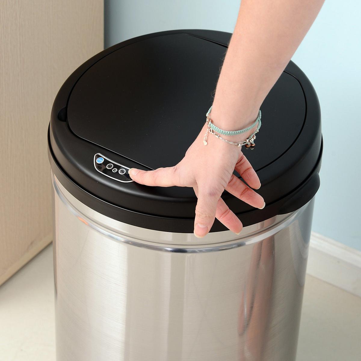 EDELSTAHL Automatik Mülleimer Abfalleimer IR Sensor Inneneimer rund 30L - Multicolor, Kunststoff (30.5/51.5/30.5cm) - HOMCOM