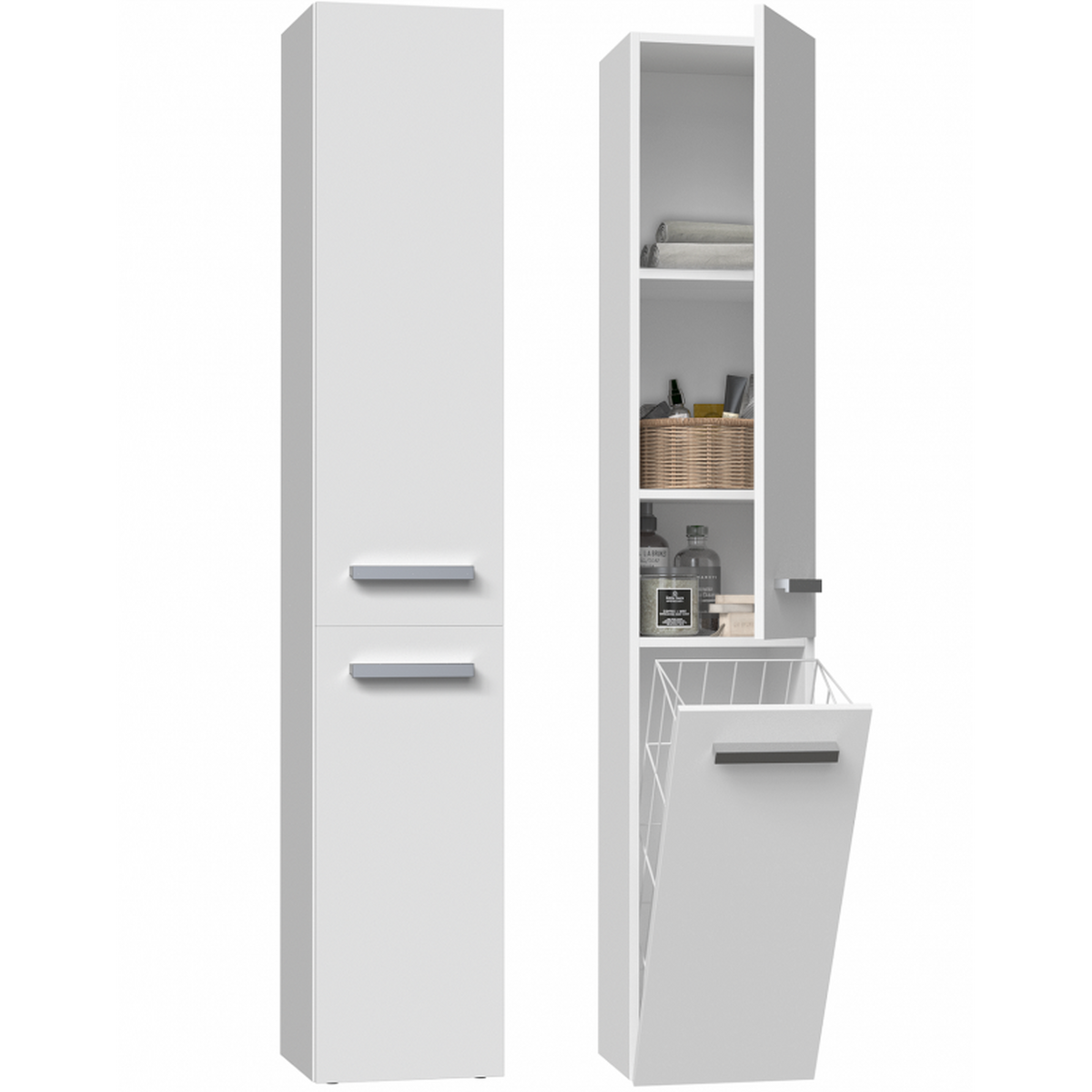 BADEZIMMERSCHRANK Weiß 31/174/30 - Weiß, Holzwerkstoff (31/174/30cm) - RAUMHIRSCH FURNITURE
