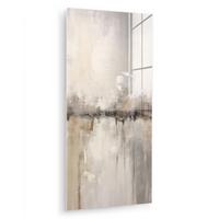 ACRYLGLASBILD Moderne Kunst - Abstrakt - Beige 60x120 cm - Beige, Glas (60/120cm) - MuchoWow