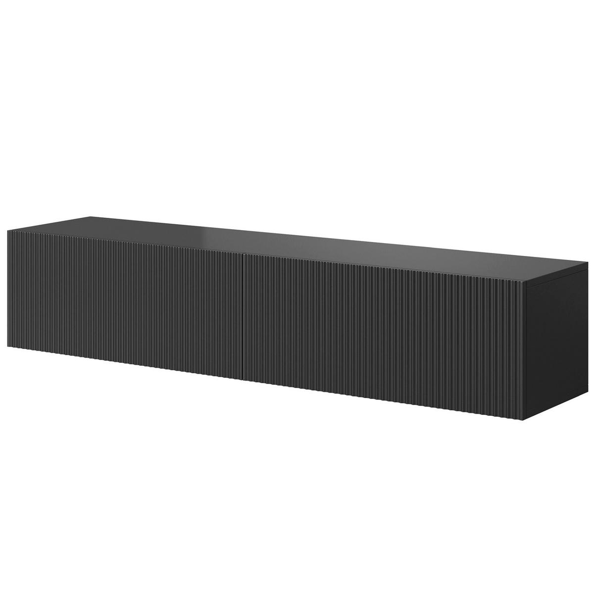 TV-HÄNGEBOARD Veldio Schwarz 140 cm - Schwarz, Holzwerkstoff (140/28.5/31.6cm) - Selsey